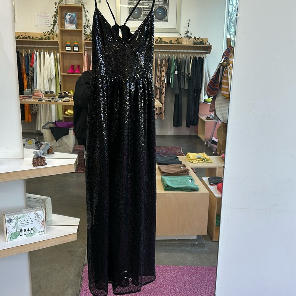 Ali golden sequin dress